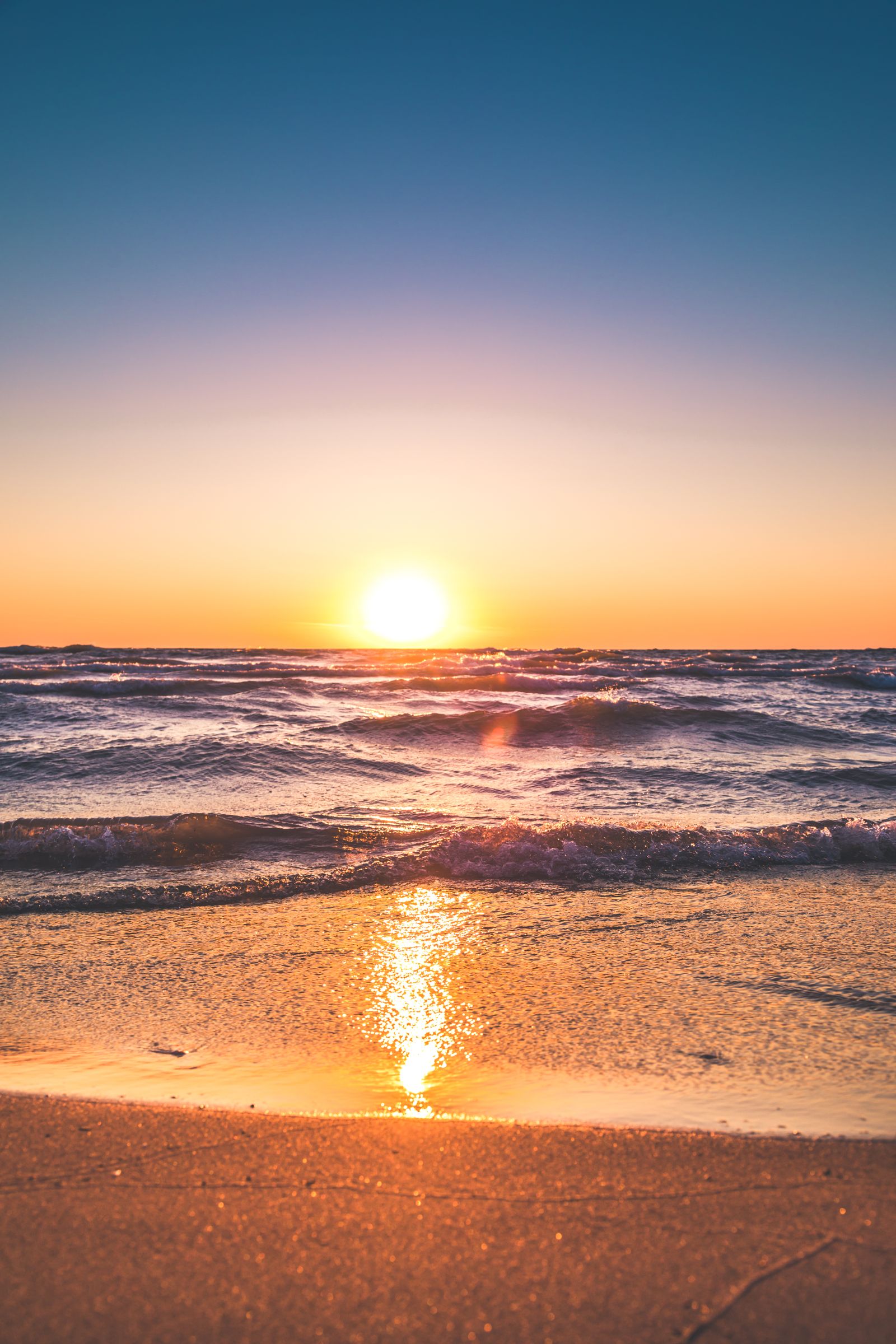 Southern California coastline at sunset